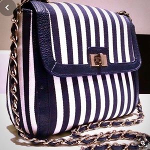 striped cross body bag